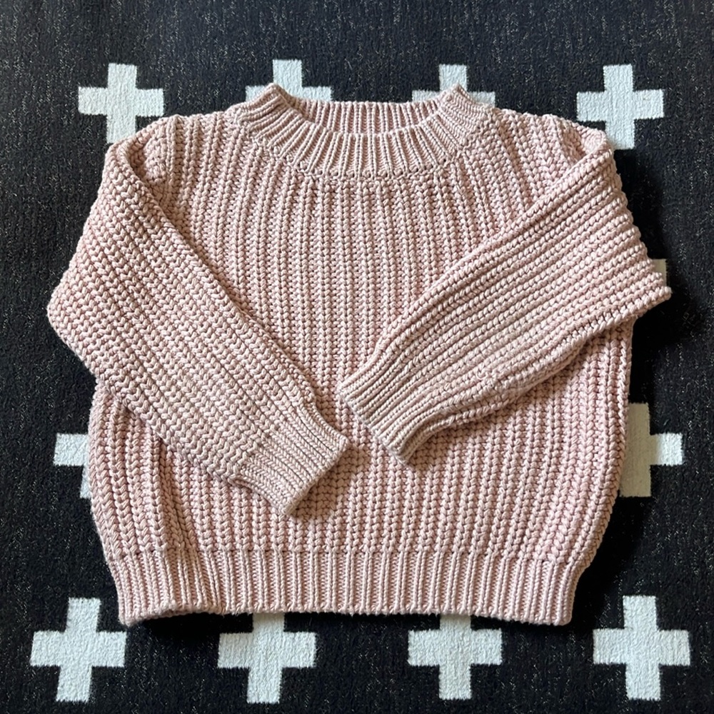HUXBABY chunky knit sweater, size 5
